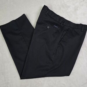 Dockers San Francisco D3 Classic Fit Flat Front Dress Pants Black 38x29 Trousers
